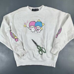 Hello Kitty x Forever 21 Sweatshirt Womens Small White Crewneck Jumper Friends